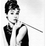 Audrey Hepburn Colazione da Tiffany stampa su tela