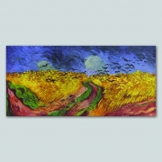 Tela Vincent van Gogh  Campo di grano con corvi