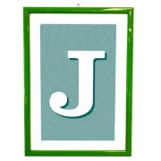 Quadro da parete con la lettera J