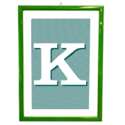 Quadro da parete con la lettera K 