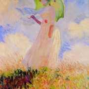 Lady With Parasol Facing Left