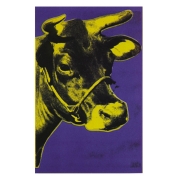 Andy Warhol - mucca gialla su fondo viola