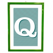 Quadro da parete con la lettera Q