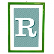 Quadro da parete con la lettera R