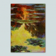 Tela Claude Monet Water lilies evening