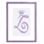 lettera Z con fondo a strisce e cornice lilla